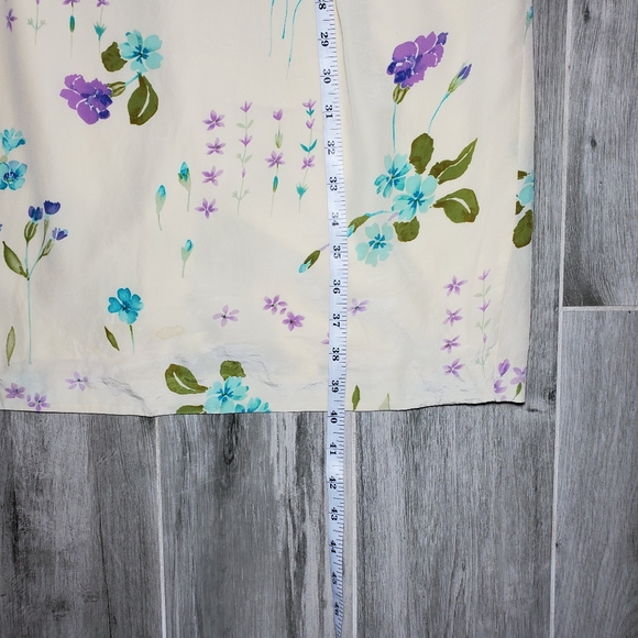 VINTAGE Silk Floral Tea Dress Size 12 - Picture 8 of 12